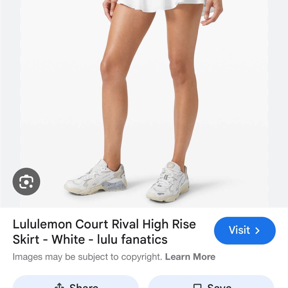 Lululemon Athletica White Skirt